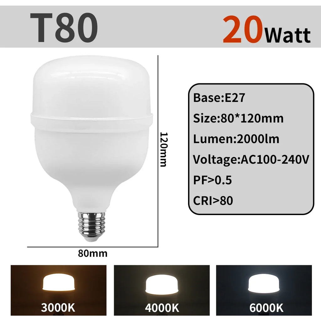 1-5pcs 50W 10W 5000lm Super Bright LED Bulb AC 110V 220V E27 LED Lamp Lampada LED Light Illa Lighting Lamp for Home Livingroom