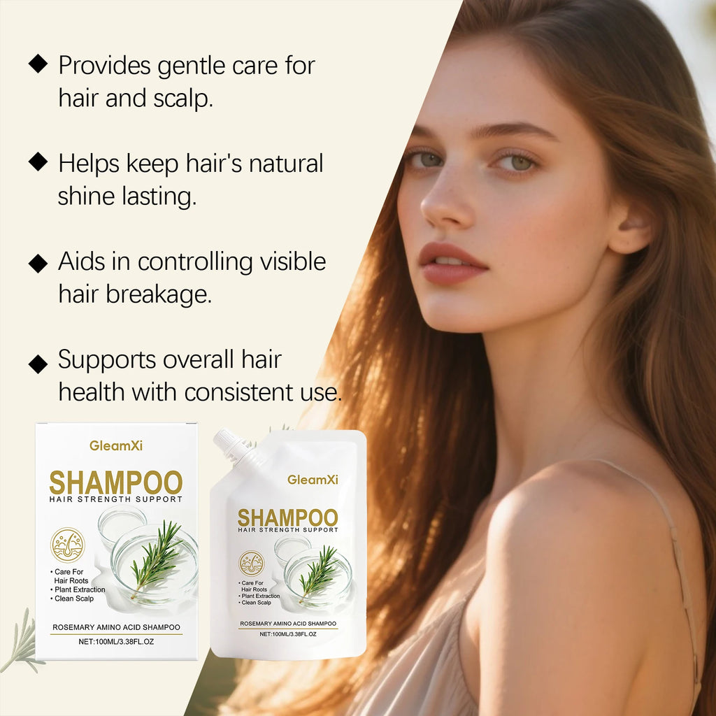 Rosemary Amino Acid Volumizing Shampoo - Gently Cleanses the Scalp, Naturally Voluminous, Smooth, and Shiny