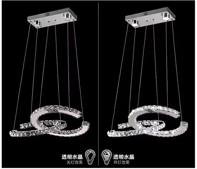 Modern 2024 New Special-shaped Crystal Chandelier Modern Simple Decoration Living Room Dining Room Home Decoration