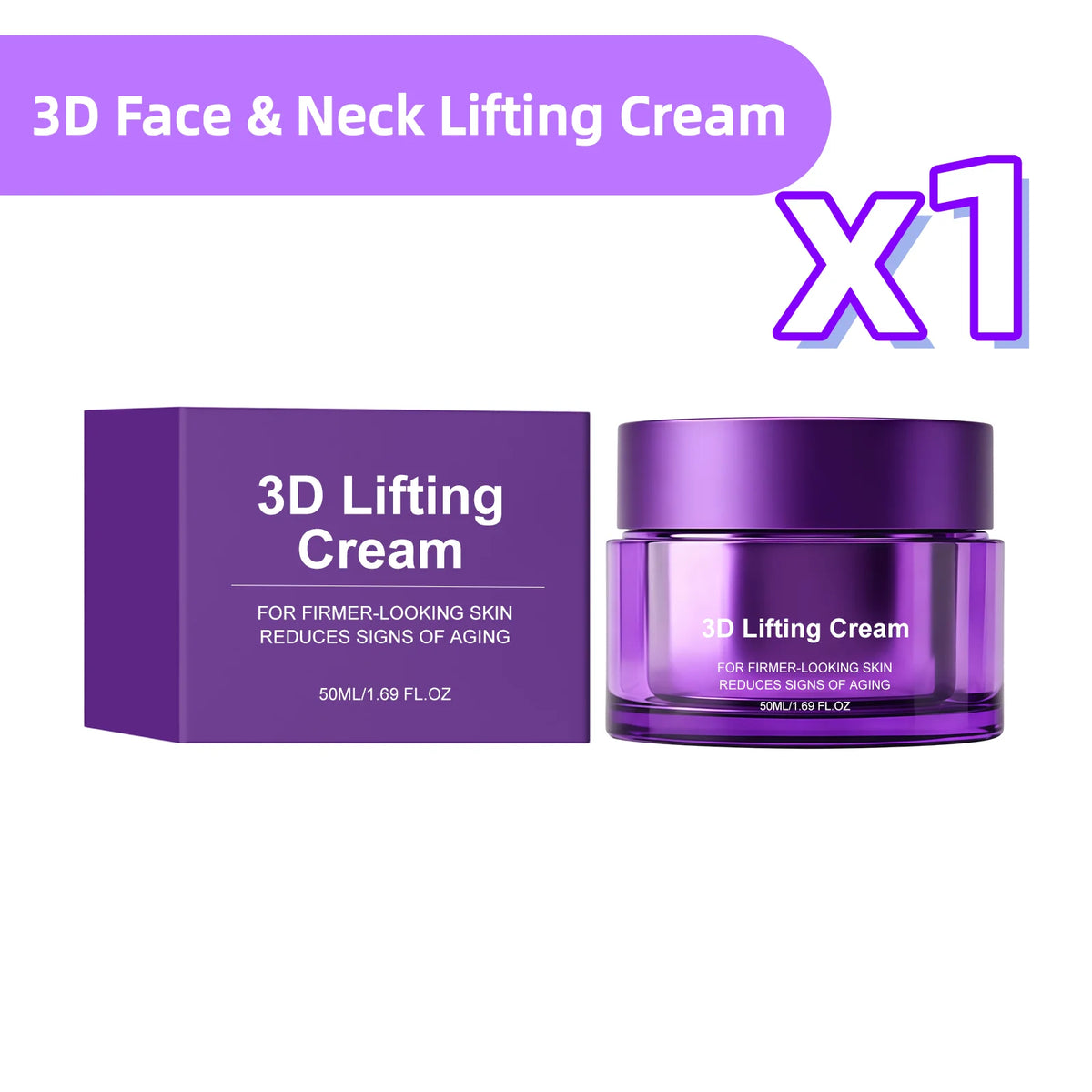3D Face & Neck Lifting Cream Anti-Aging Moisturizer Reduce Wrinkles Smoother Skin Improve Elasticity Korean Skincare Face Cream