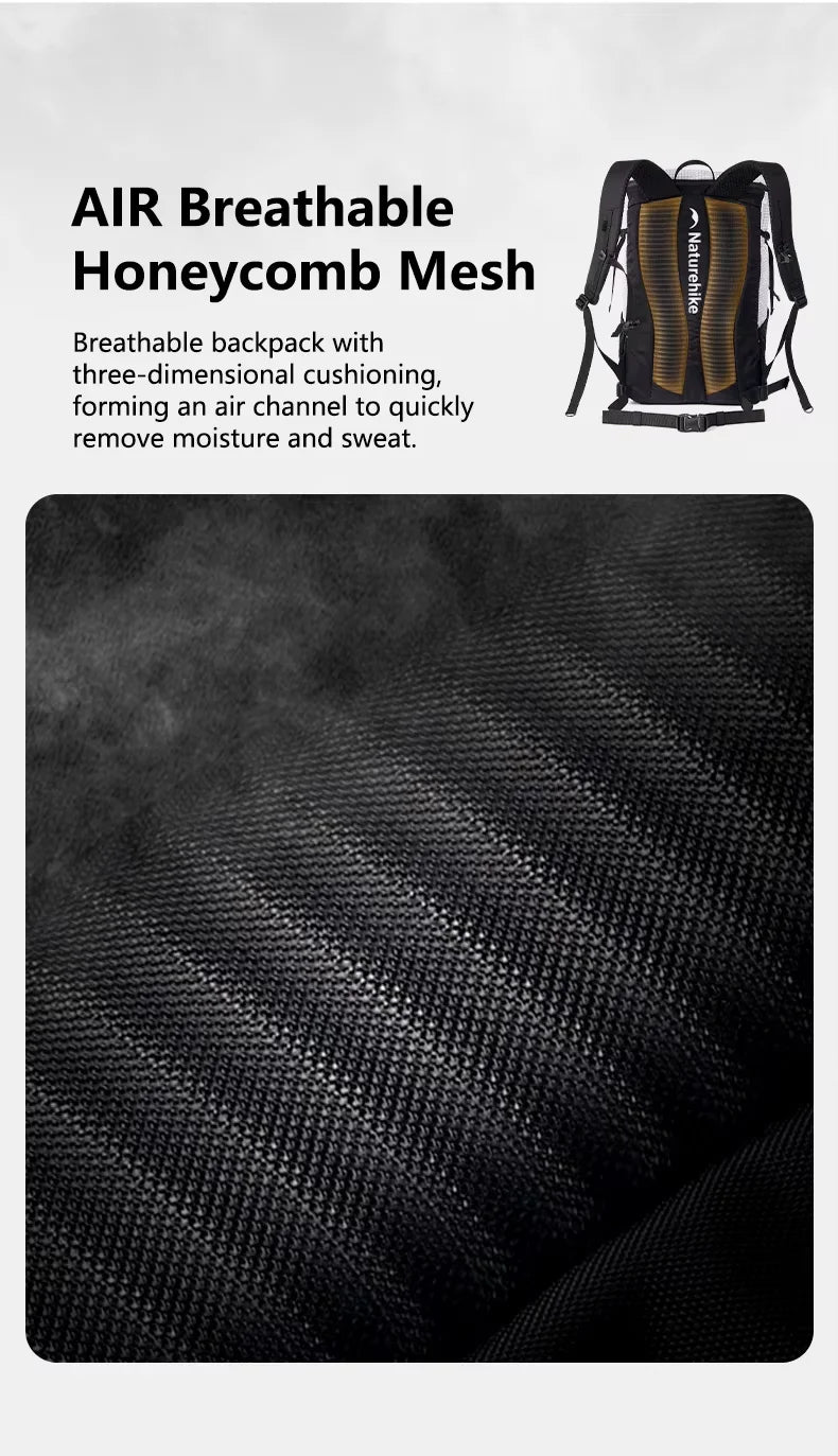 Naturehike Backpack Man Women 25L 30L Large Capacity Shoulder Bag Outdoor Climbing Hiking Portable Lightweight Waterproof Bag