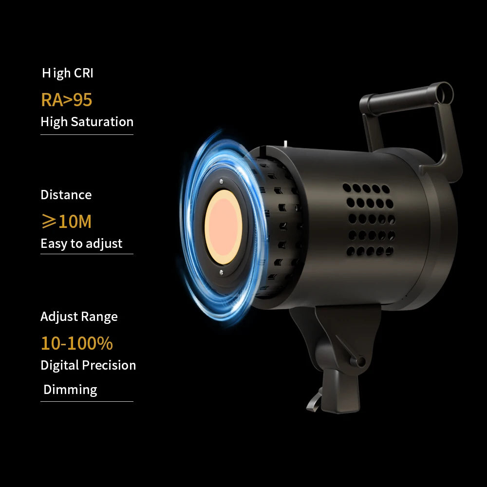 SH Bowens 135W Photography COB Video Light  Dimmable 3000-6500K For Softbox Lighting Portrait Flash Studio Video Live Streaming