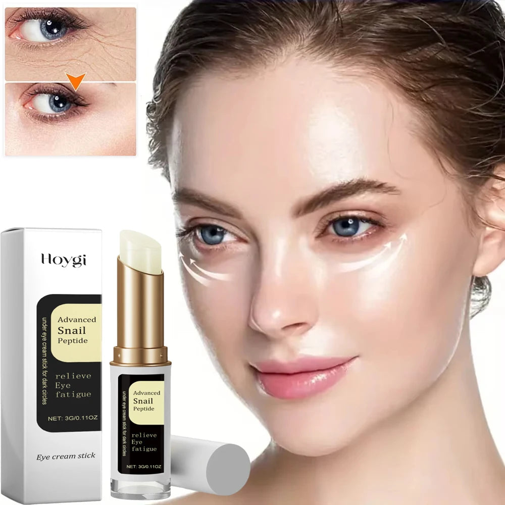 Snail Mucin Eye Cream Stick Wrinkle Removing Lightening Dark Circle Remove Eye Bag Anti-Puffiness Firming Fade Fine Lines