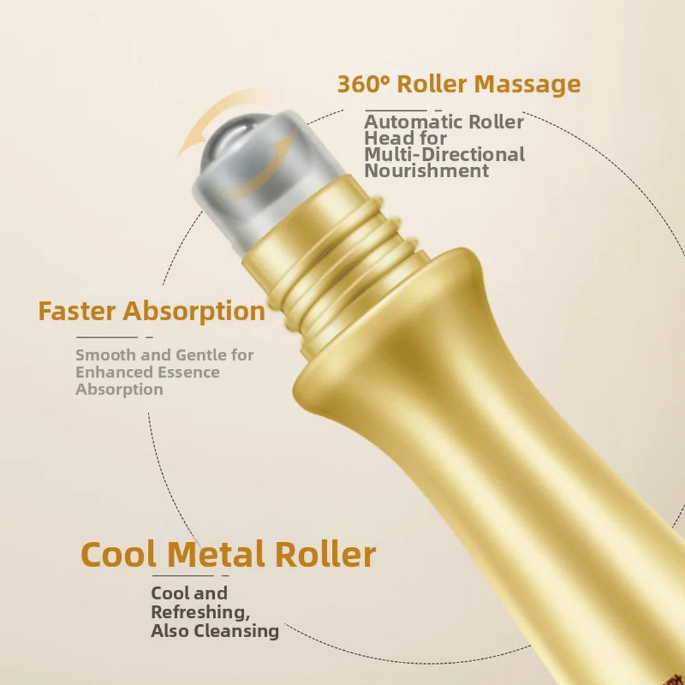 Roll-on Eye Cream with Snail Mucin for Under Eye For Hydration Dark Circle Brightening and Soothing Massage Effect