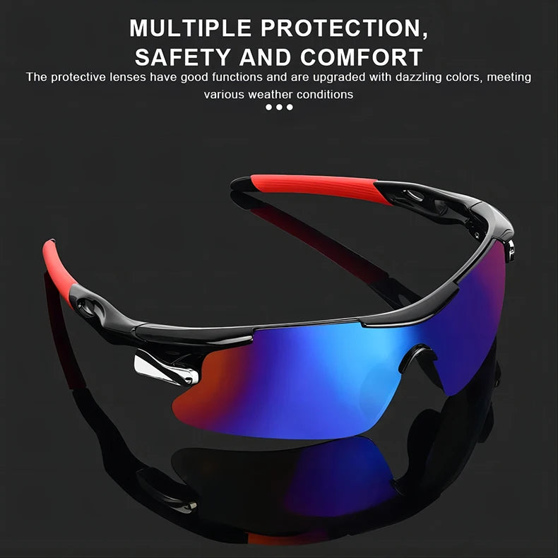 Sports Sunglasses for Men, Road Bicycle Glasses, Mountain Cycling Riding Protection Goggles, MTB Bike Sun Glasses, RR7427