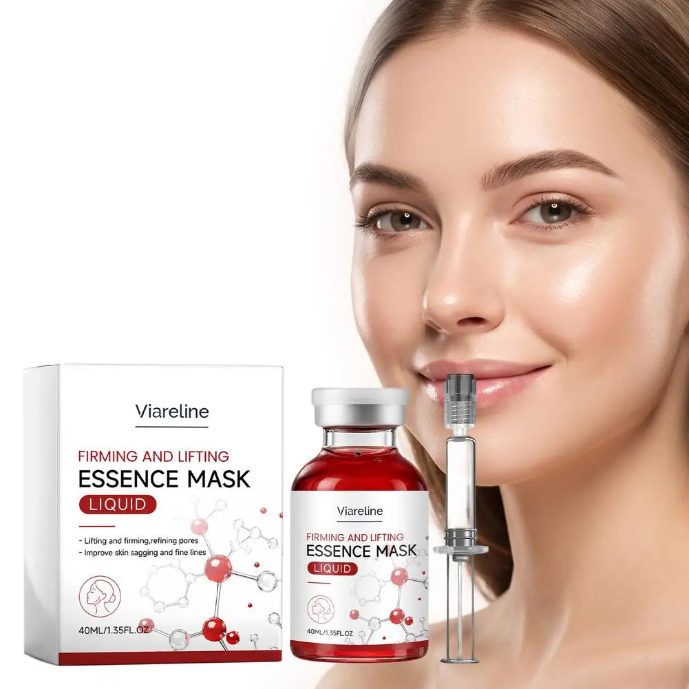 Lifting Firming Essence Mask Liquid 40ml Deep Hydrating Face Serum for Fine Lines & Sagging, Pore Minimizing Skin Care