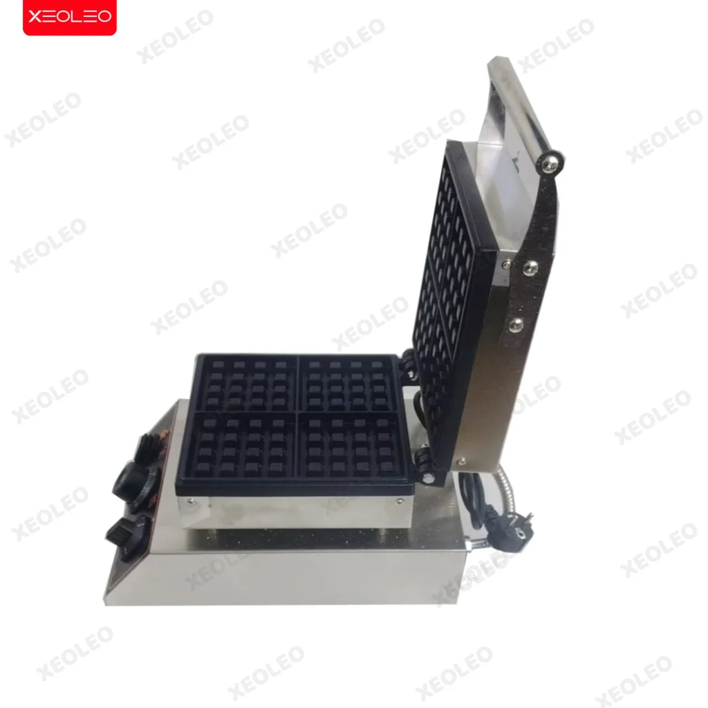 XEOLEO Electric Square Waffle Maker 4PCS Kitchen Appliances Multifunction Breakfast Waffles Machine Waffle Iron Baker Non-Stick