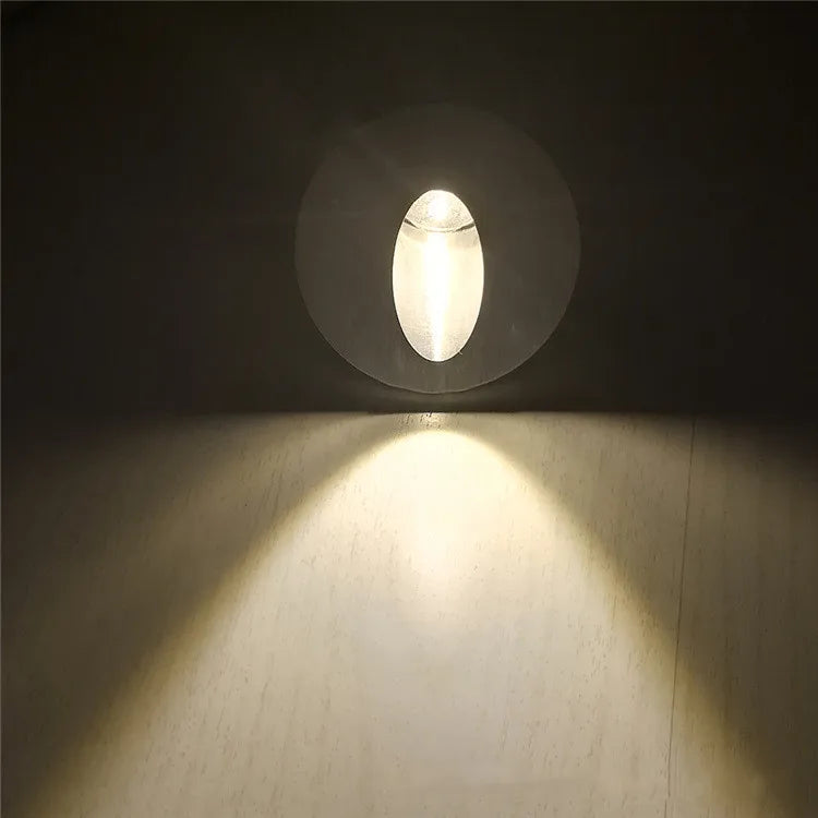 Led Stair Light Aluminum Recessed Square Round Wall Lamp 1W 3W  Step Pathway Corner Sconce Staircase AC85-265V Night Lighting