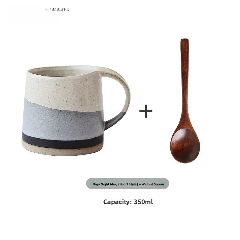 Tlife Japanese Sle Cerc Coffee Cup Vintage Small Batch Mugs Couple Cups Day Night Home Use Handmade Available