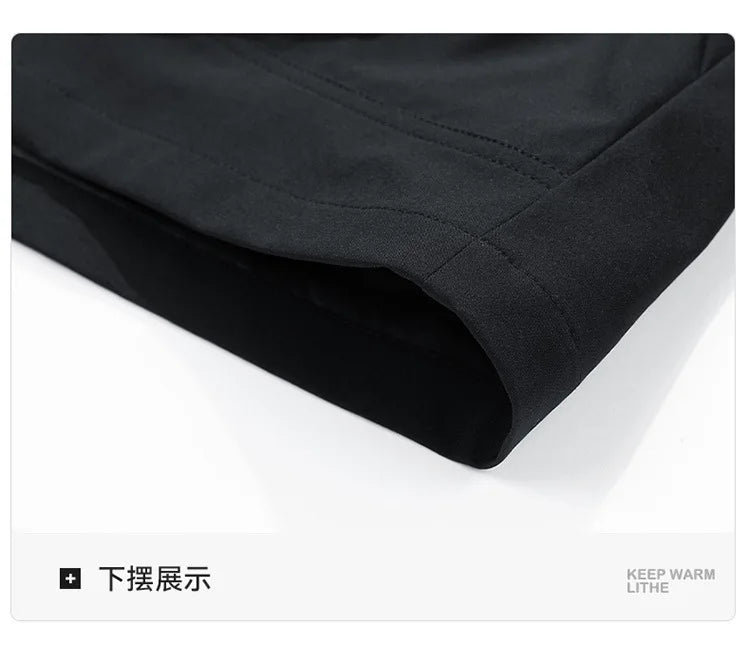 Big Size 9XL Men's Long Trench Coat Hood Fleece Thick Windbreaker Male Autumn Winter Lightweight Plus Large Oversize Hat Zipper