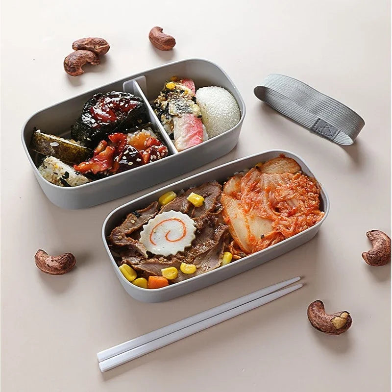 New Portable Leak-proof Food  Double-layer Bento Box Lunch Box  Lunch Box for Kids Food Container Food Storage Snack