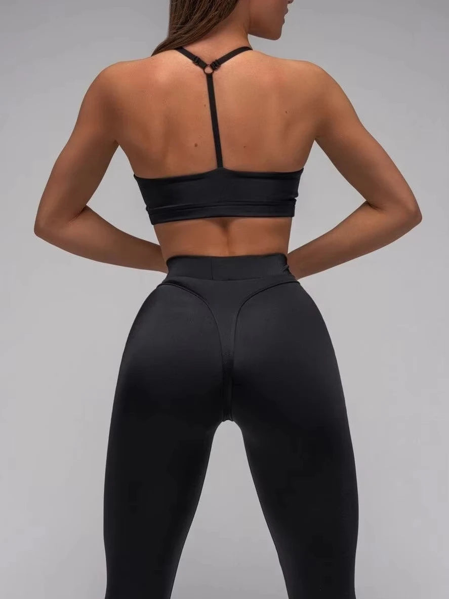 Black Sexy High Waist Scrunch Butt Yoga Leggings Thick Workout Butt Lifting Plus Size Tights Yoga Pants For Women