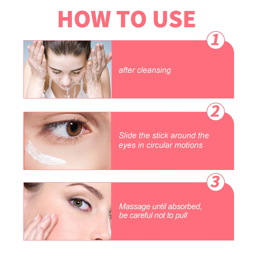 EELHOE Retinol Eye Stick Prevents Dry Skin Smooth Revitalizes Hydrates Eyes Deeply Nourishing Gentle Dark Circle Corrector Stick