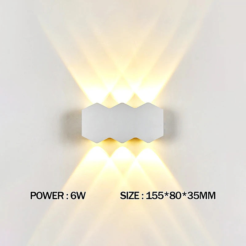 LED Wall Lamp Waterproof Outdoor Wall Light Porch/Garden/Bedroom Indoor Modern Nordic Sconce Luminaire 2 4 6W 8W 10W 12W 85-265V