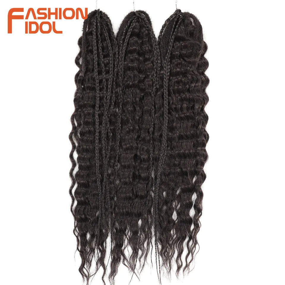FASHION IDOL 24 Inch 300g Ariel Hair Synthetic Crochet Curly Hair Water Wave Braid Hair Ombre Blonde Braiding Hair Extensions