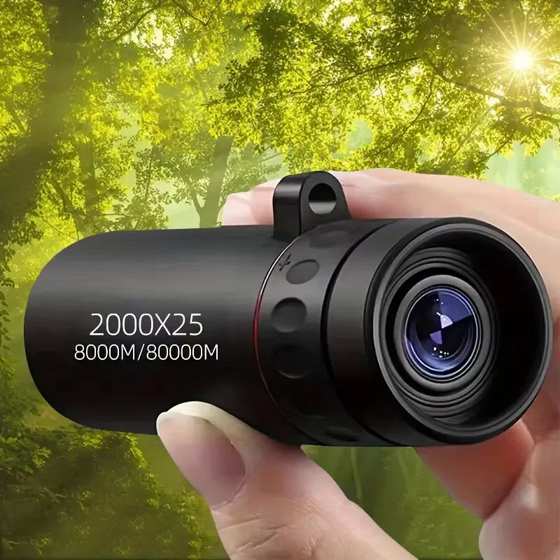 2026 2000X25 HD Monocular Telescope Compact Portable for Travel Hiking Fishing Camping Stargazing Concerts & Bird Watching