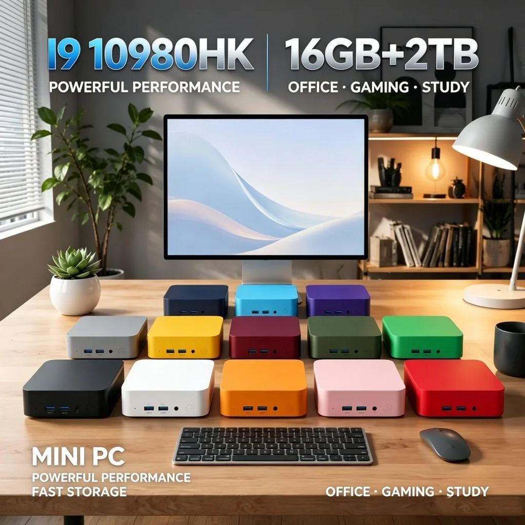 Mini PC Intel Core I9 10980HK Windows 11 Small Pocket Cmputer 16GB RAM 1/2TB SSD WIFI6 BT5.2 4K Desktop PC Gaming Computer