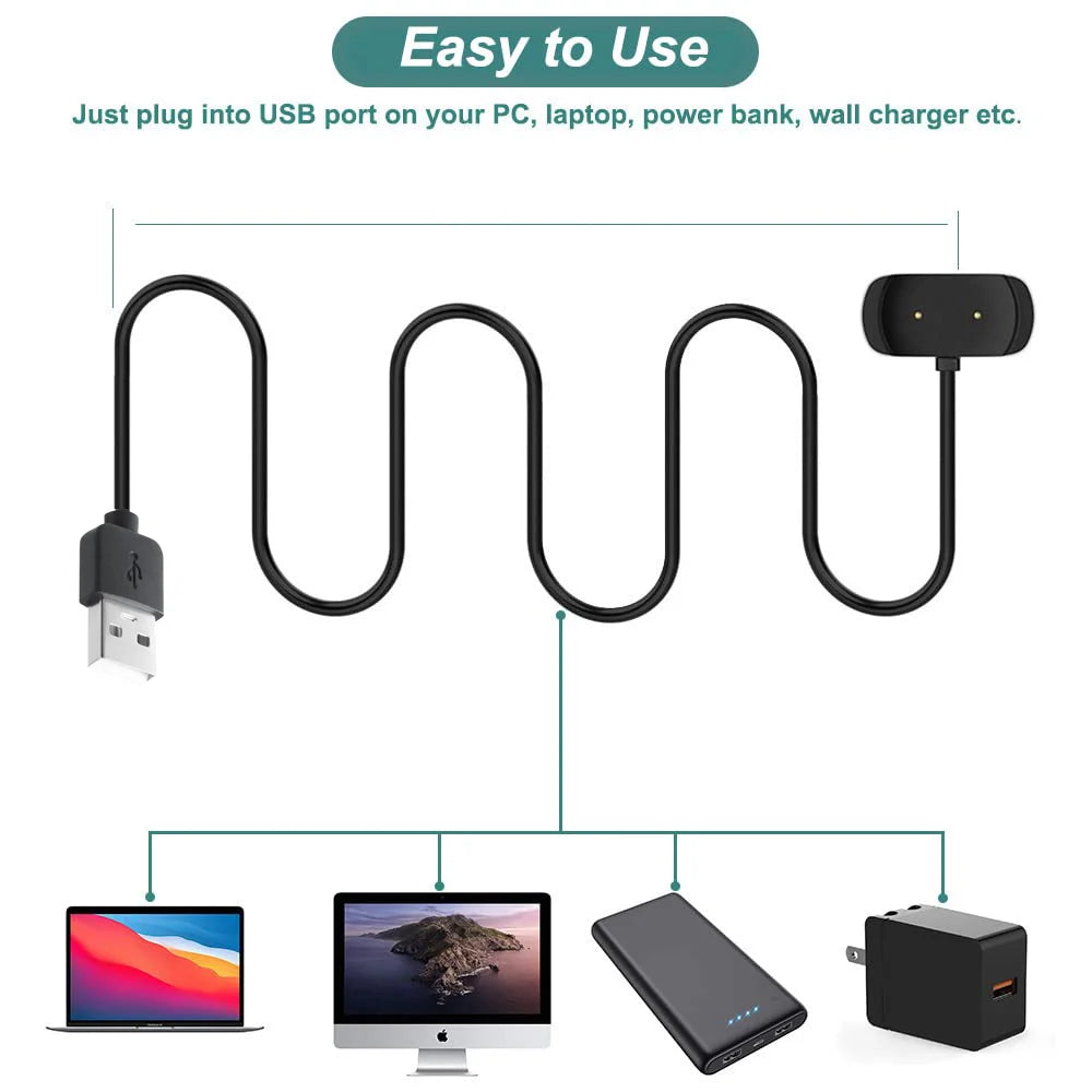 Charger for Amazfit Bip 3/ Bip 3 Pro/ GTS 4 Mini/ Bip U Pro/GTS 2/ GTR 2/ GTS2 Mini/ GTS 2e/ T-Rex Pro Charging Magnet Cable