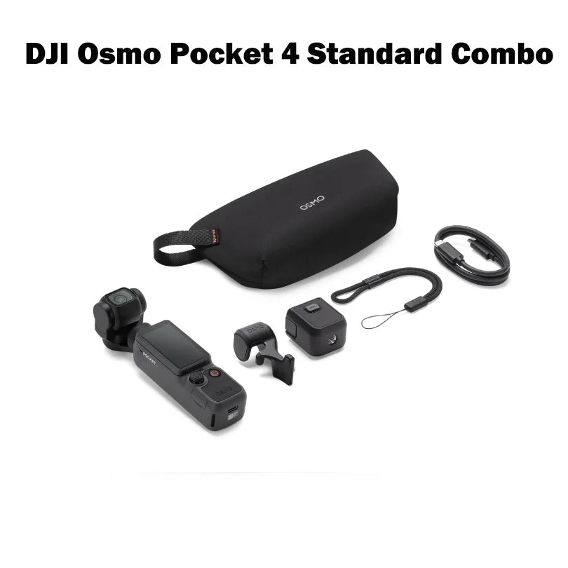 100% Original DJI Osmo Pocket 4 Camera Combo107GB Built-In Storage & 800MB/s Transfer 1" CMOS & 4K/240fps 14-Stop Dynamic Range