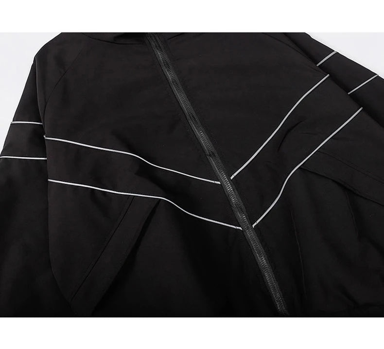 Hip Hop Varsity Jacket Men High Street Patchwork Color Black Windbreaker Coats Women Spring Autumn Thin Fashion College Jackets