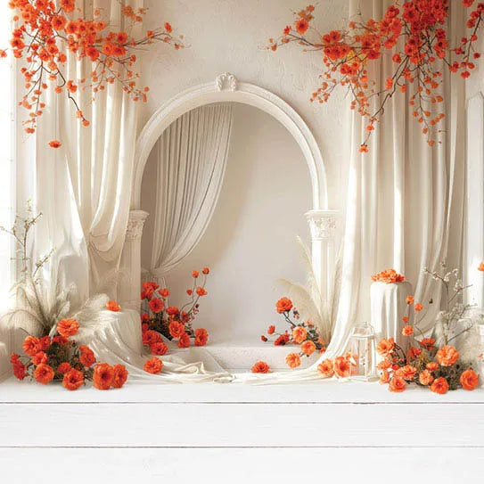 Interior Arch Boho Floral Photography Background Adult Birthday Wedding Maternity Portrait Decor Backdrop Photo Studio Supplies