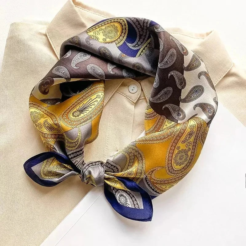 Nature Silk Neck Scarves Lady Foulard Lovely Strawberry Print 100% Real Silk Square Scarf for Women Bag Ribbon Hairband Kerchief