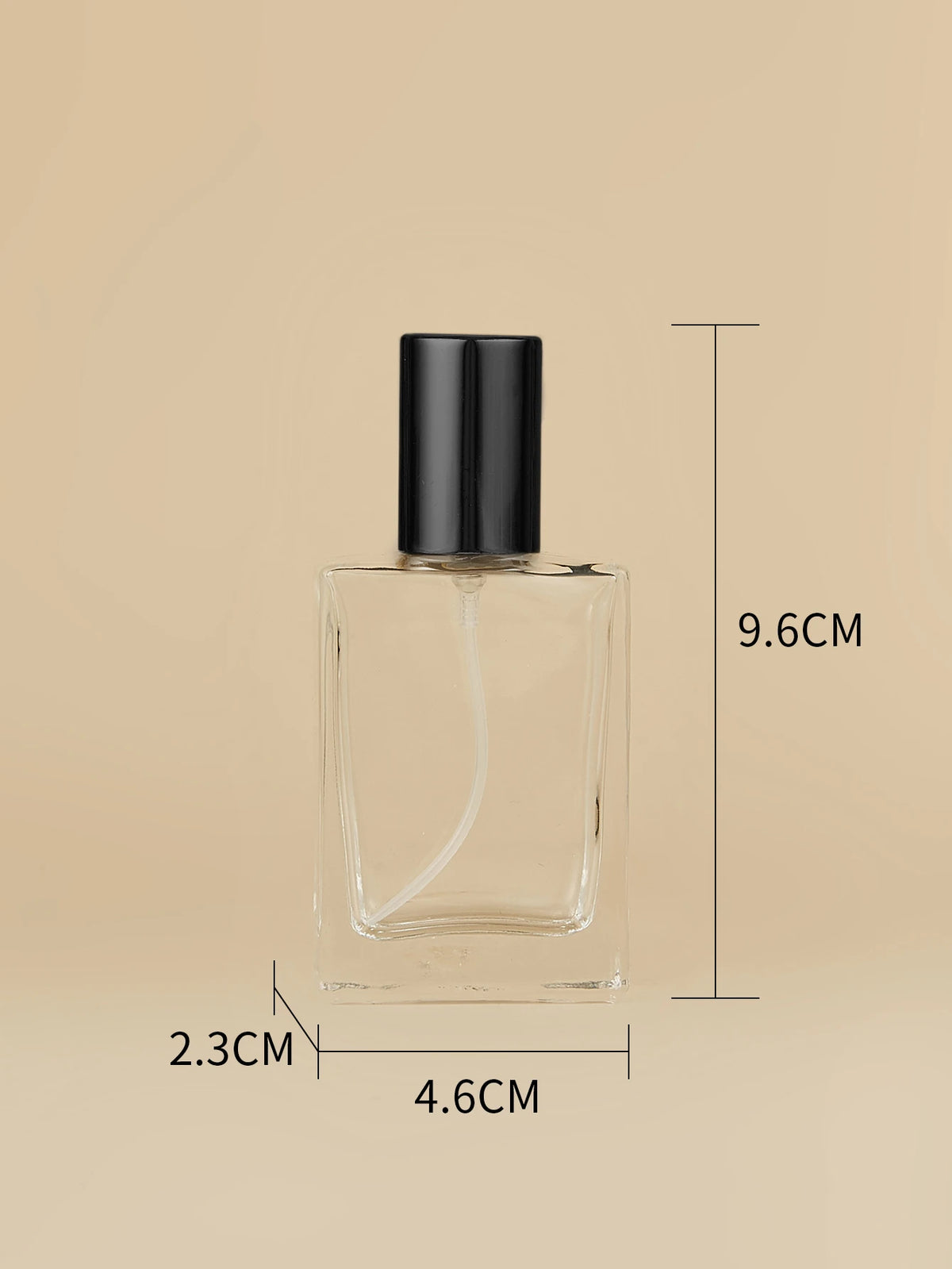 30ml Screw Square Glass Spray Qerfume Dispenser Cosmetic Packaging Empty Bottle Liquid Pressing Sprinkler Perfume Bottle