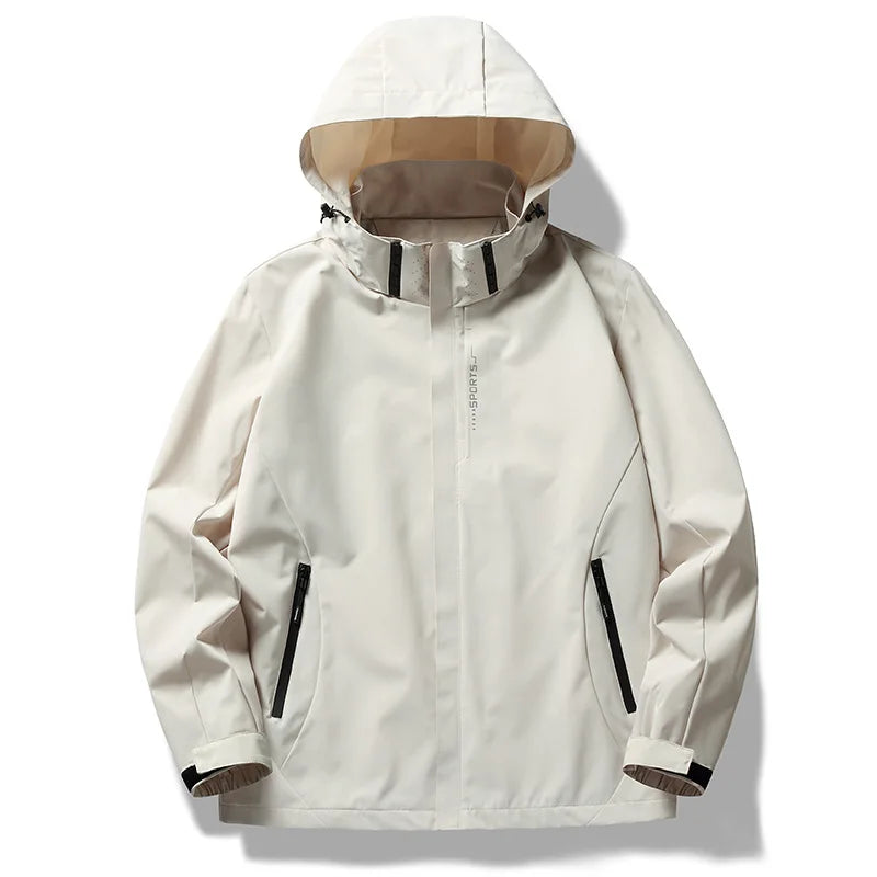 Couple Matching Hooded Jacket Stand Collar Thin Casual Outer Top For Men And Women Suitable For Spring Autumn Outdoor Travel An