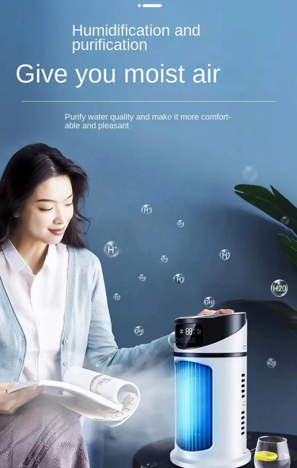 Fan Portable Cold Air Conditioning Multifunctional Air Cooled Fan Evaporative Small Air Cooler Air Conditioning Ventilador