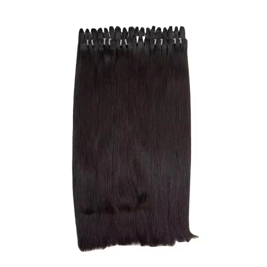 100% Virgin Brazilian Hair Cuticle Aligned Remy Grade Machine Double Weft Hair Extensions Best Quality Black Women Wholesale