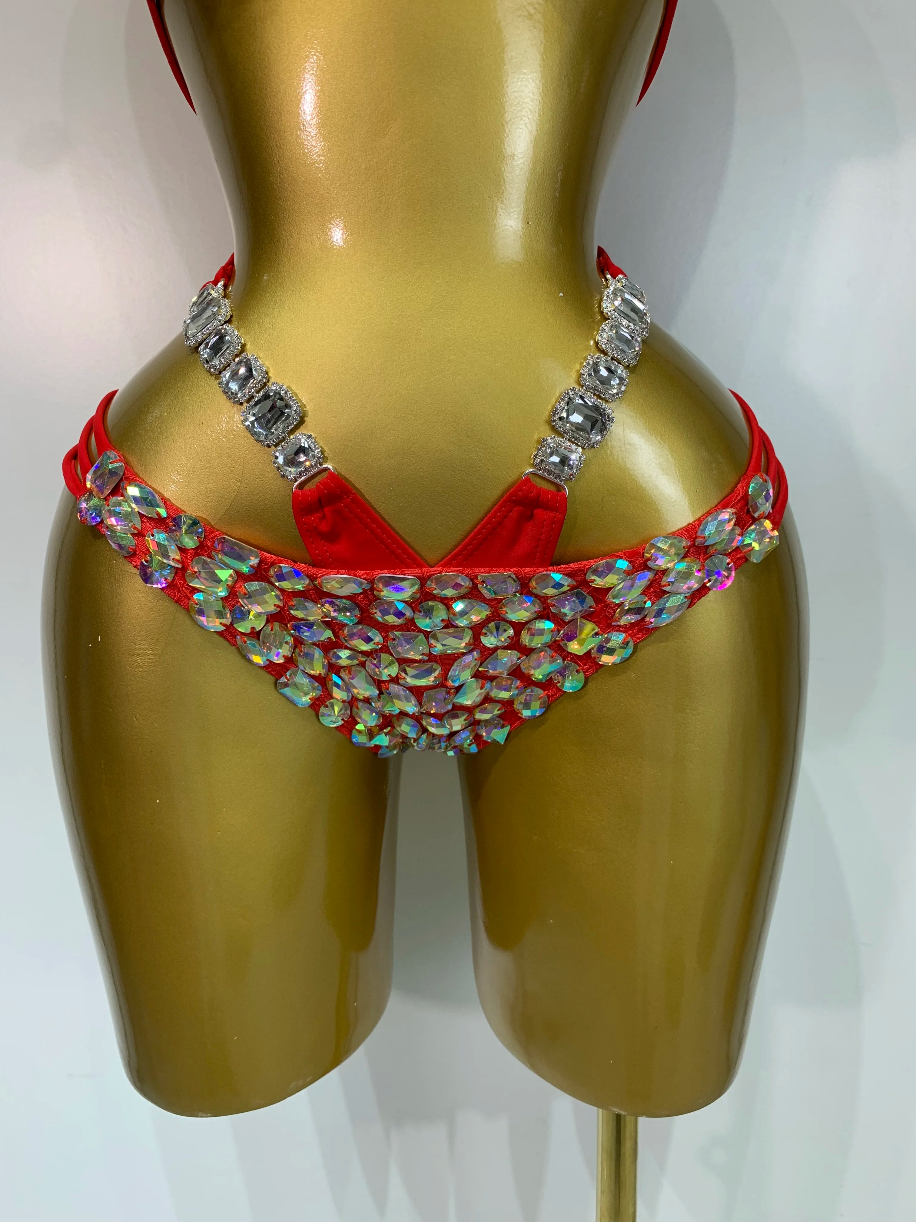 Newest Crystal Bikini Swimwear Fashion Bar Bikini Blingbling Swimwear Bikini Popular Bathingsuit Bikini Nightclub Stage Outfit