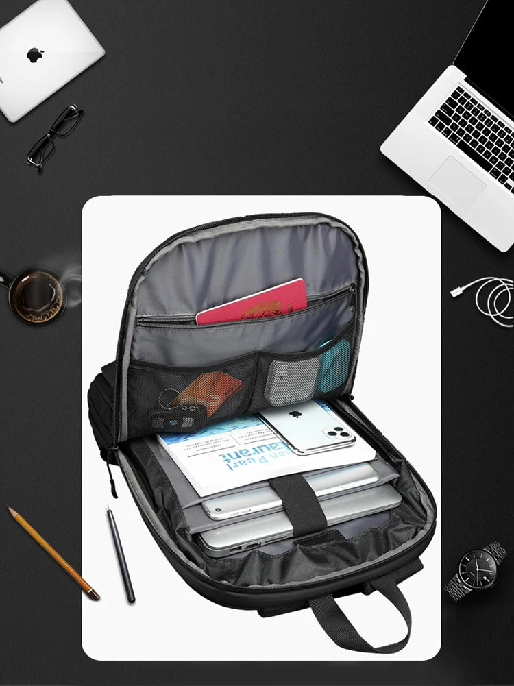 Laptop Backpack Laptop Thin Laptop Bag Unisex 14-Inch Simple Business Backpack Lightweight Casual Expandable School Students Bag