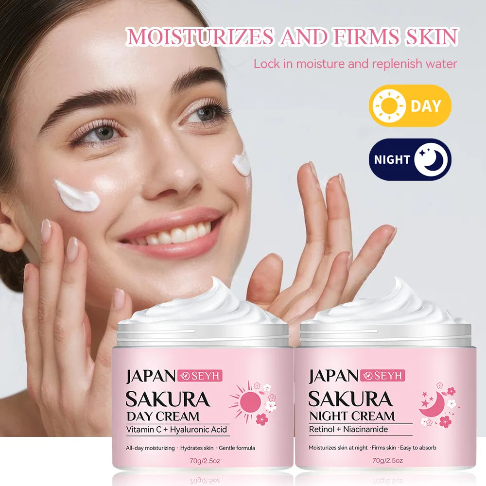 Day Night Repair Cream Rich in Retinol 20% Vitamin C 5% Niacinamide Hydrating Tightening Moisturizing Anti-Aging Skincare Set Su
