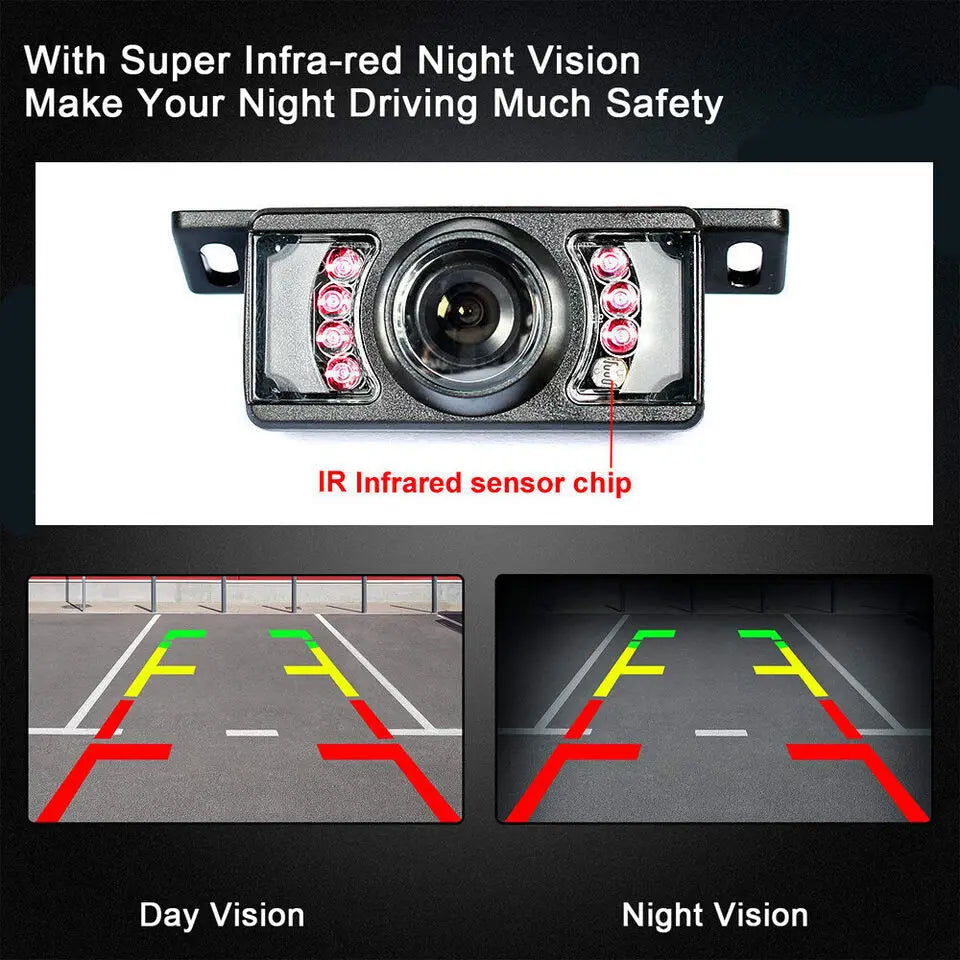 RCA AV Car Rear View Reverse Backup Camera Waterproof IR Night Vision CMOS