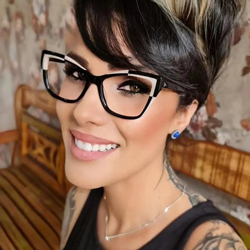 Fashion 2025 Trendy Big Cat Eye Optical Women's Glasses Designer Brand Men Computer Gaming Eye Protection Spectacle Lentes Оч