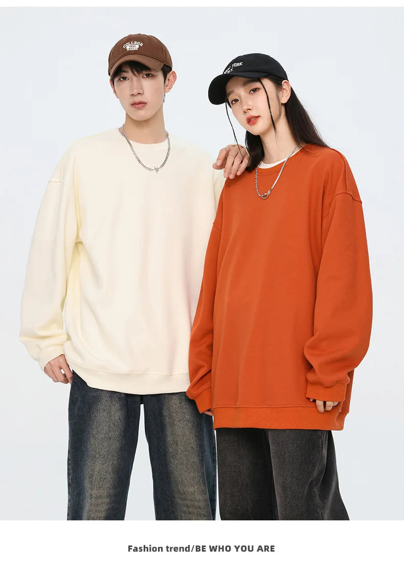 Autumn Oversized Purple Sweatshirts for Women Casual Streetwear Hoodies Women 2024 Female Long Sleeve Crewneck Pullovers Tops