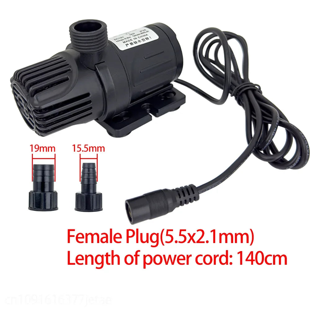 DC12/24V 960L/H Small Brushless Motor Submersible Pump for Fish Tank Circulation, Fish Pond Landscaping, Solar Water Pump