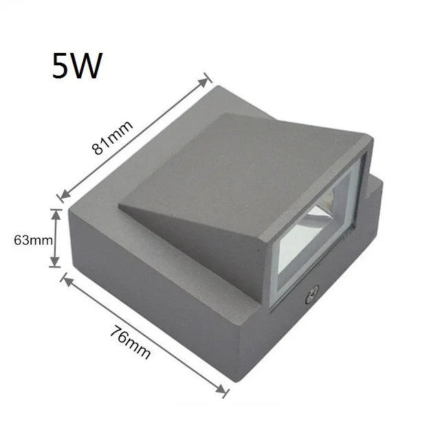 LED Wall Light Outdoor Waterproof IP65 Porch Garden Wall Lamp & Indoor Bedroom Bedside Decoration Lighting Lamp Aluminum