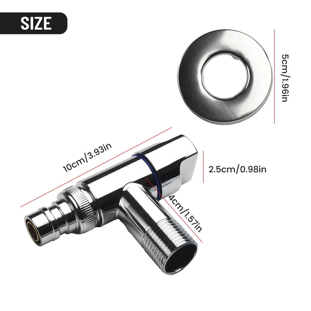 Washing Machine Faucet Brass Water Stop Quick Opening Angle Valve Wall Mounted G1/2 Water Stop Clip Bathroom Accessories
