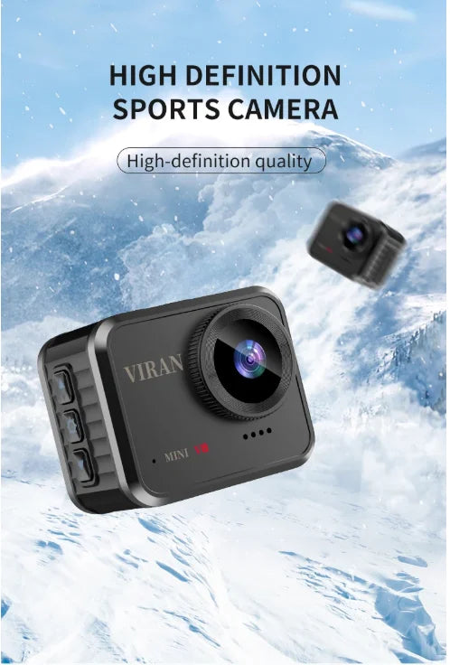 Mini HD Action Camera1.54-inch Screen Ultra-Long Battery Life Portable for Motorcycle Bicycle Off-Road & Outdoor Audio Recording