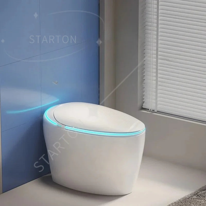 Modern Electric Bidet Smart Toilet Set Dual Flush Rimless Design  Ceramic Control