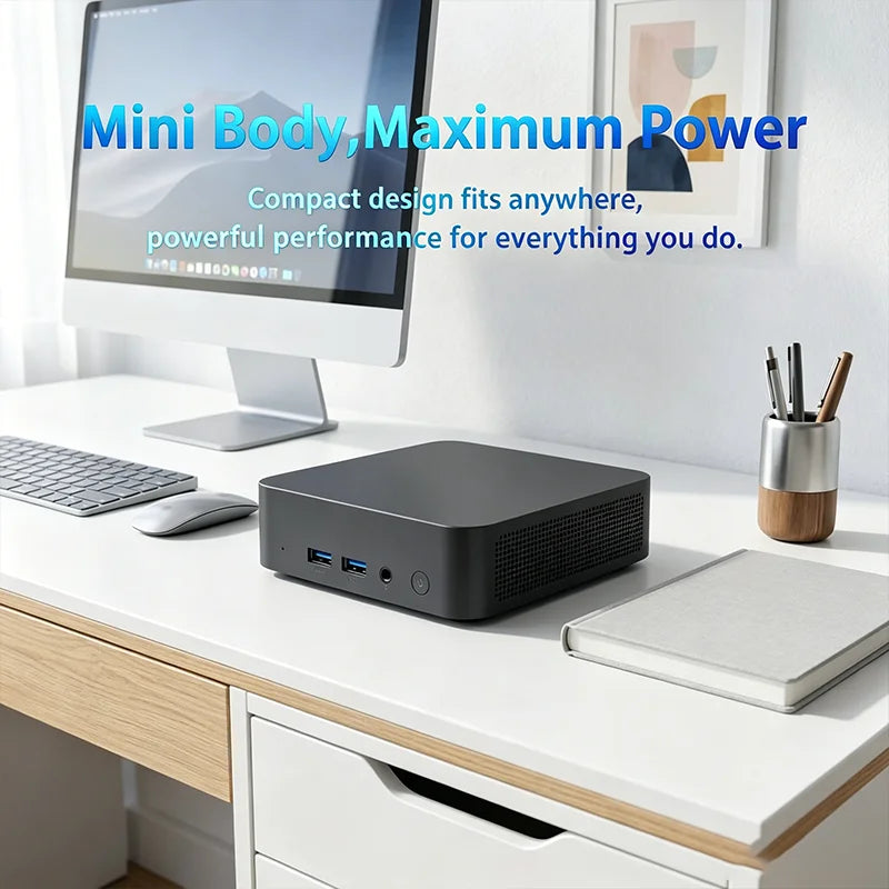 Intel Core i9-10980HK Mini PC Win11 16GB DDR4 2TB NVMe SSD WiFi6 BT5.2 4K HDMI Compact Gaming Office Streaming Workstation