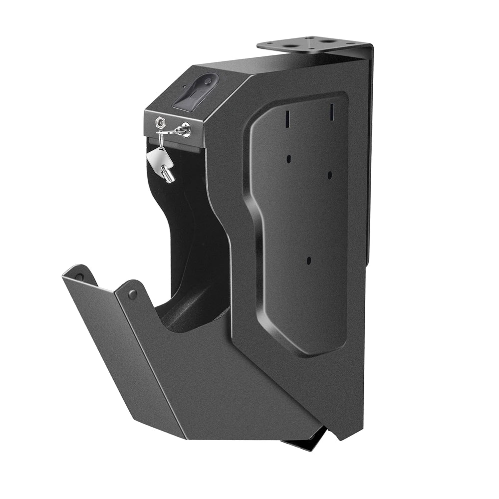 Biometric Slider Handgun Safe for Nightstand, Quick Access Pistol Safe with Fingerprint