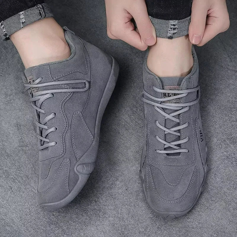 Men's Casual Shoes Non Slip Work Shoes Outdoor Hiking Shoe Fashion Sneakers Breathable Ankle Boots Lightweight Lace Up Men Shoes