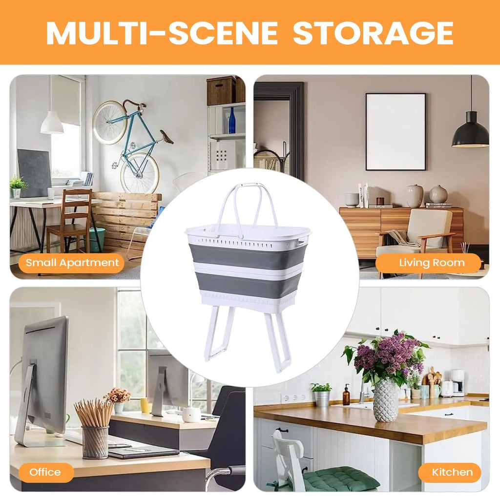 Dirty Clothes Basket 26L Large Foldable Elevated Organizer Clothes Basket Hampers For Bedroom For Home Bathroom Bedroom Kitchen