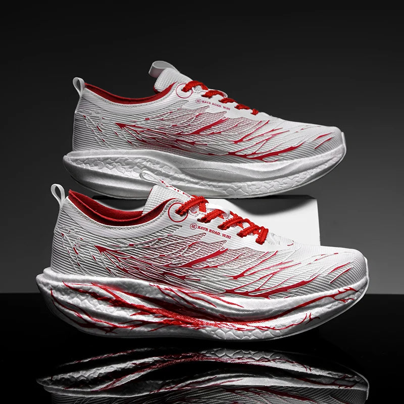 Fluorescence Running Shoes CarbonBoard Marathon Men Sports Breathable Women's Comfortable Athletic Sneakers Soft Wear Resistant