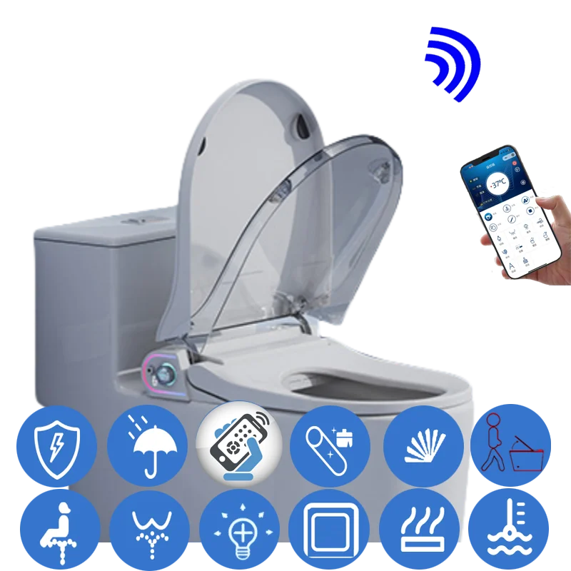 App Inteligente Cleaning Smart Flip Toilet Inodoros Japones WC Bidet Toilet Auto Sensor Toilette Japonaises Electric Toilet Lid