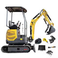 Mini Excavator 1.5 ton 1.8 ton Customized Free Shipping Multi-function  Kubota Engine Digger Small Crawler Farm Excavators Home