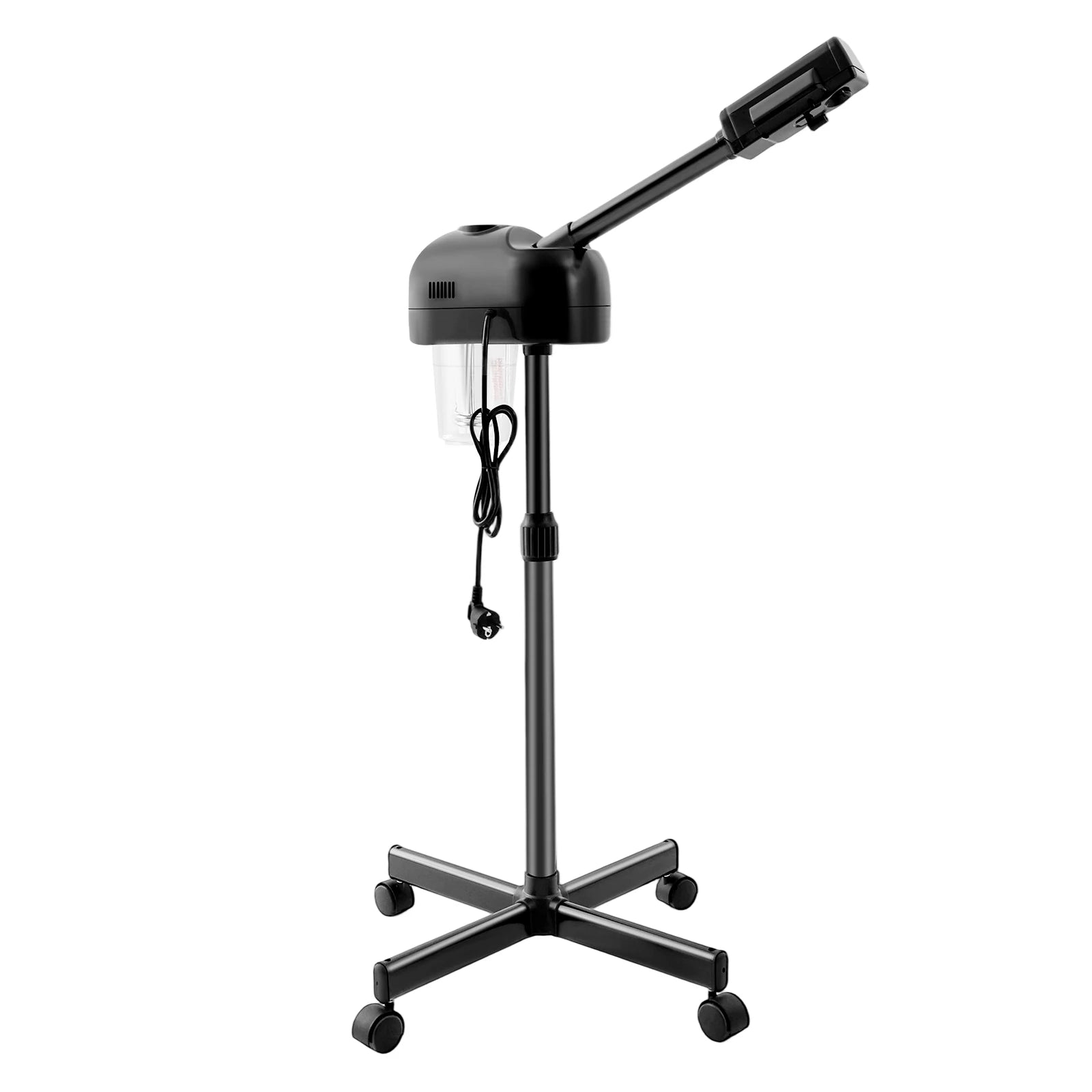 750ml Ozone Facial Steamer Height Adjustable Sprayer 360° Rotatable Movable Skin Care Equipment for Salon Beauty Spa White/Black