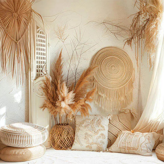 Interior Arch Boho Floral Photography Background Adult Birthday Wedding Maternity Portrait Decor Backdrop Photo Studio Supplies